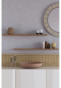 Resim Yankı-BYEG 2li 70 cm Safir Meşe Mdf Duvar Rafı Gizli Bağlantı Kitaplık 