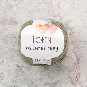 Resim Loren Natural Baby Küf Yeşili El Örgü İpi - R089 - 33936 
