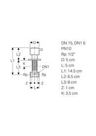 Resim Geberıt Ankastre Stop Valf 1/2 Seramik Diskli 616.004.21.1 Krom 