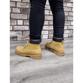 Resim Bukond Rahat Kaymaz Kauçuk Taban Soğuğa ve Suya Dayanıklı Nubuk Bot Cat Modeli 