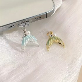 Resim 1 Adet Balık Kuyruğu Toz Tıpası - iPhone/Type-C Android Bağlantıları İçin 