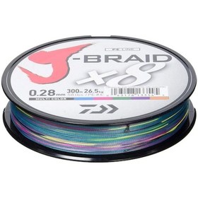 Resim Daiwa J-Braid X8 Multi Color 300 Mt. 0.20Mm 13Kg. Ip Misina 