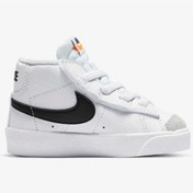 Resim Nike Blazer Mıd 77 Td Leather White Kids Sneaker Hakiki Deri Bilekli Çocuk Günlük Spor Ayakkabı Beyaz Beyaz 
