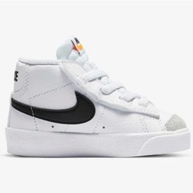 Resim Nike Blazer Mıd 77 Td Leather White Kids Sneaker Hakiki Deri Bilekli Çocuk Günlük Spor Ayakkabı Beyaz Beyaz 