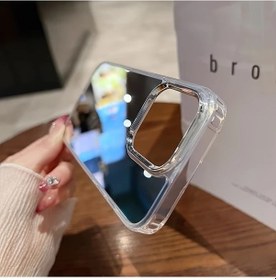 Resim Gaojunshop01 Gümüş iPhone Uyumlu 14 Pro Lüks Aynalı Makyaj Kılıfı Kadınlar İçin Şok Emici 