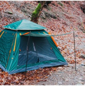 Resim Kuara Tam Otomatik 4-5 Kişilik Su Geçirmez Pop-up Kamp Çadırı Yeşil 