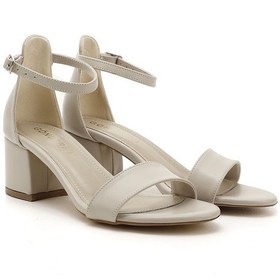 Resim Gönderi R Bilekten Bağlı Orta Kalın Topuklu Tek Bantlı Sandalet Ten 