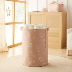 Resim Ocean Home Textile Çocuk Odası Ağzı Büzgülü Deniz Kızı Oyuncak Sepeti 36 x 48 cm 