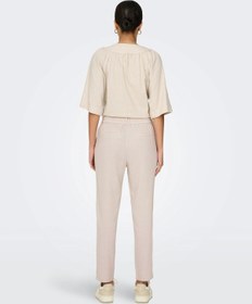 Resim Only Onlcaro-poptrash Easy Linen Kadın Pantolon 15278710 Krem 