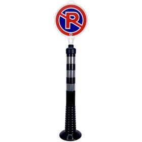 Resim İleri Trafik Park Yapılmaz Uyarı Levhalı Siyah Delinatör Seti 