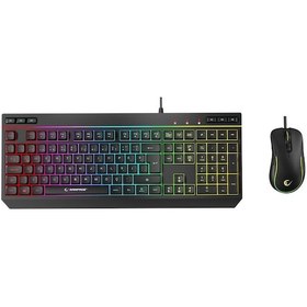 Resim Rampage Km-r57 Seraphic Siyah Rgb Aydınlatmalı Q Oyuncu Multmedia Klavye Ve 12800 Dpı Mouse Gaming Set Optik 