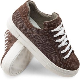 Resim Deery Nubuk Kahverengi Işlentili Sneaker Kadın Ayakkabı 