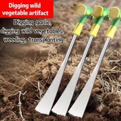 Resim 2 adet Ergonomik Saplı Ağır Hizmet Tipi Paslanmaz Çelik Bahçe Kürekleri - Bahçelerde veya Çiftlerde Kazma, Yabancı Ot Çıkarma ve Nakil için İdeal, Sarımsak, Sebzeler ve Yabancı Ot Çıkarma için Mükemmel, Taşınabilir Bahçe Araçları (Yeşil ve Sarı), Bahçe Too 