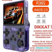 Resim Prest R36s Oyun Konsolu El Atarisi Arkos Işletim Sistemi 128 Gb Hafıza 21.000 Oyun 3.5 Inch Ekran 