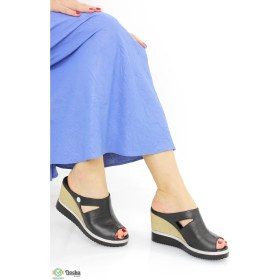 Resim Mammamia Kadın Deri Dolgu Topuk Şık Günlük Terlik M26YT1455 