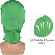 Resim Pazly Esnek Krom Key Eldiven Ve Maske Seti İçin Yeşil Ekran Çekimleri 