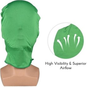 Resim Pazly Esnek Krom Key Eldiven Ve Maske Seti İçin Yeşil Ekran Çekimleri 