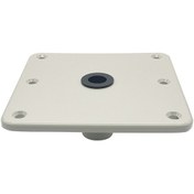 Resim Tenfowee Dayanıklı Alüminyum Alaşımlı 3/4 İnç Tekne Koltuğu Montaj Tabanı, 7x7 İnç, Bej Renk, Kolay Kurulum, Evrensel Uyum. 