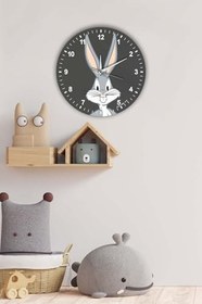 Resim Dekoratif Çocuk Odası Duvar Saati 40X40Cm Renkli BWDSCX40-0183 