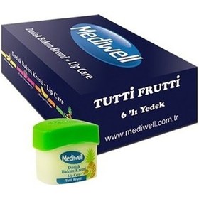 Resim Mediwell Tutti Frutti Aromalı Dudak Bakım Kremi 6 Adet 