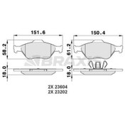 Resim FORD FİESTA 1995-2008 FUSION ÖN FREN BALATASI TAKIM ( BRAXIS ) 