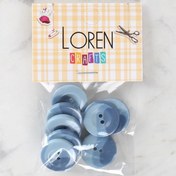 Resim Loren Crafts 8'li Düğme Mavi - 1132 