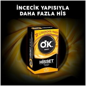 Resim Okey Hisset Ekonomik Prezervatif 20 Adet (3 paketi) 