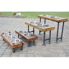 Resim Blbn Design Dekoratif Borudan Kedi Köpek Mama Standı 4'lü Set 