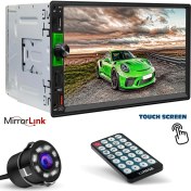 Resim MEGA Double Teyp 7 4X65W Mirrorlink Bt/usb/sd/mp5/aux/fm Kameralı VM-1404 