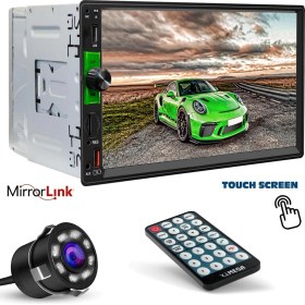 Resim MEGA Double Teyp 7 4X65W Mirrorlink Bt/usb/sd/mp5/aux/fm Kameralı VM-1404 