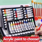 Resim Canlı Akrilik Boya Seti - 12/18/24 Renk, Solmaz, Duvar & Giysi Boyama için Çok Amaçlı Sanat Pigmentleri, 5ml Tüpler - Sanatçılar & El Sanatçıları için İdeal 