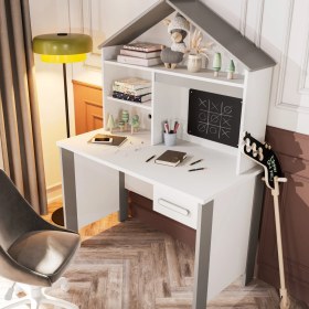 Resim Meltem Smart Cozy Gri Çocuk Odası Çalışma Masası 