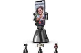 Resim Taşınabilir 360° Smart Otomatik Yüz Takip Sistemli Telefon Tutucu - Telefon Tripodu 