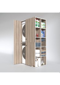 Resim Kenzlife Çamaşır-Kurutma Makinesi Dolabı Kapaklı Fedyenka Crd 180*090*60 Banyo Arkalıksız Çok Renkli 