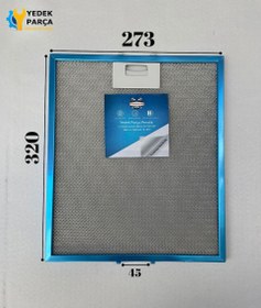 Resim Arçelik: P76EYKV | 273x320 mm | Aspiratör & Davlumbaz Tel Yağ Filtresi | Model: 129730007 | 27,3x32 cm 