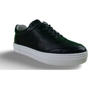 Resim Erkek Hakiki Deri Casual Sneaker Siyah 