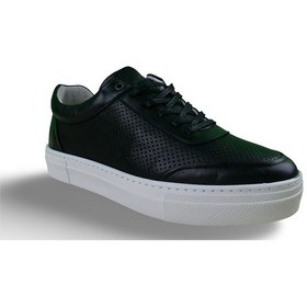 Resim Erkek Hakiki Deri Casual Sneaker Siyah 