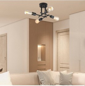 Resim Glam 4 Lü Plafonyer Modern Avize 