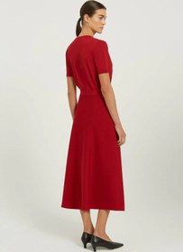 Resim Bordo Evaze Midi Etek - BORDO / XL 