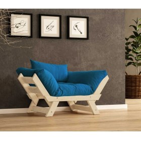 Resim Woodesk Adalar Masif Natural-Mavi Renk Berjer CPT8146-140 