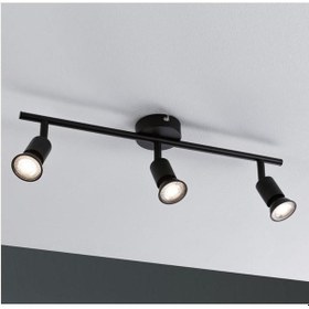 Resim Mylights Üçlü Led Avize Led Aplik 50 Cm Kasa Gün Işığı Led Ampullü Panasonıc Ampullü Siyah 