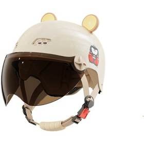 Resim Kısa Çay Aynası + Eternal Luck 3C Sertifikalı Yarım Çocuk Kaskı Haki 