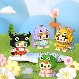 Resim Yapı Blokları Böcek Elf Serisi Masaüstü Süsü - Eğlenceli Tatil Hediyesi 