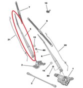 Resim Peugeot 5008 (2024-2025) Ön Cam Sol Silecek Kolu (Orijinal) 
