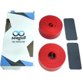 Resim Seagull Bisiklet Patlak Önleyici Şerit Zırh Cıty .700x30.700x35 Kırmızı 