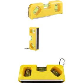 Resim Küçük ve Taşınabilir Su Terazisi, Kırmızı Renk, Mıknatıslı, 10X4 cm 