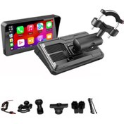 Resim KAZEMTECH Motosiklet CarPlay Dokunmatik Ekran Su Geçirmez CarPlay & Android Auto | Bluetooth-GPS 6 İnç 