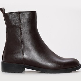 Resim Hakiki Deri Kadın Klasik Bot 257sza630 Kahve 