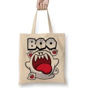 Resim Baskı Dükkanı Süper Mario Boo Bez Çanta Uzun Saplı 