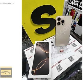Resim Apple iPhone 16 Pro Max İkinci El TR | 512 GB | Çöl Titanyum 
